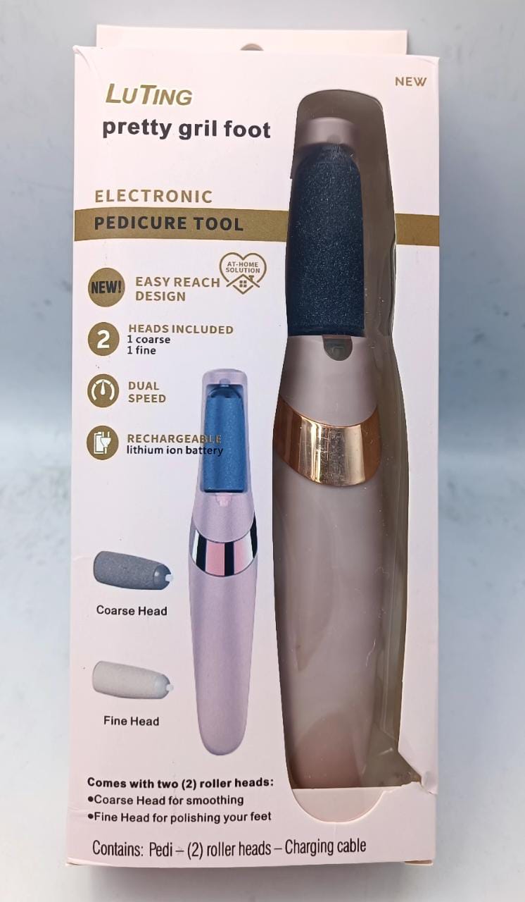 Electric Pedicure Foot File – Rechargeable Callus Remover for Smooth & Soft Feet