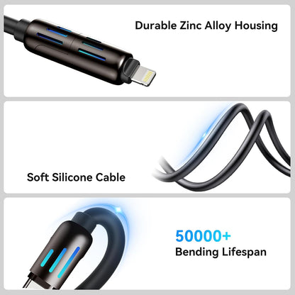 4-in-1 Multi USB Charging Cable – Fast Charging Universal Multi-Device Cable