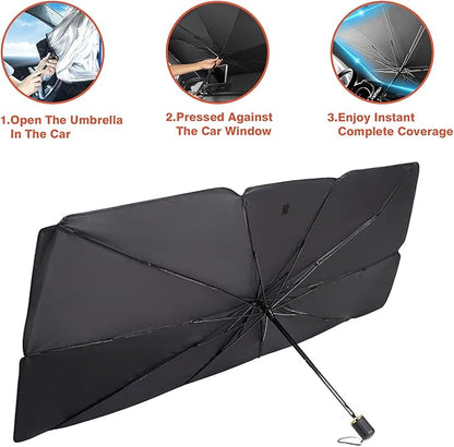 Car Windshield Sun Umbrella – Foldable UV Protection Car Sun Shade