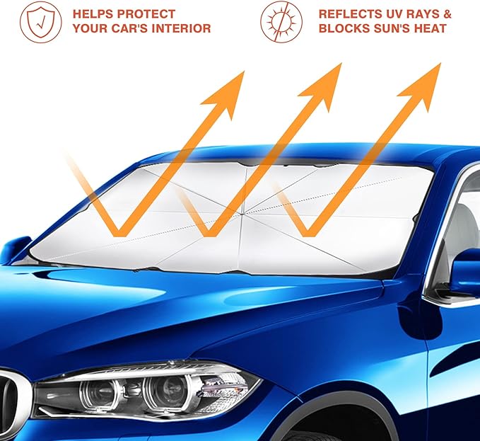 Car Windshield Sun Umbrella – Foldable UV Protection Car Sun Shade