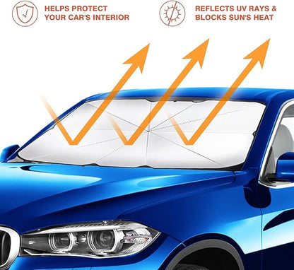 Car Windshield Sun Umbrella – Foldable UV Protection Car Sun Shade