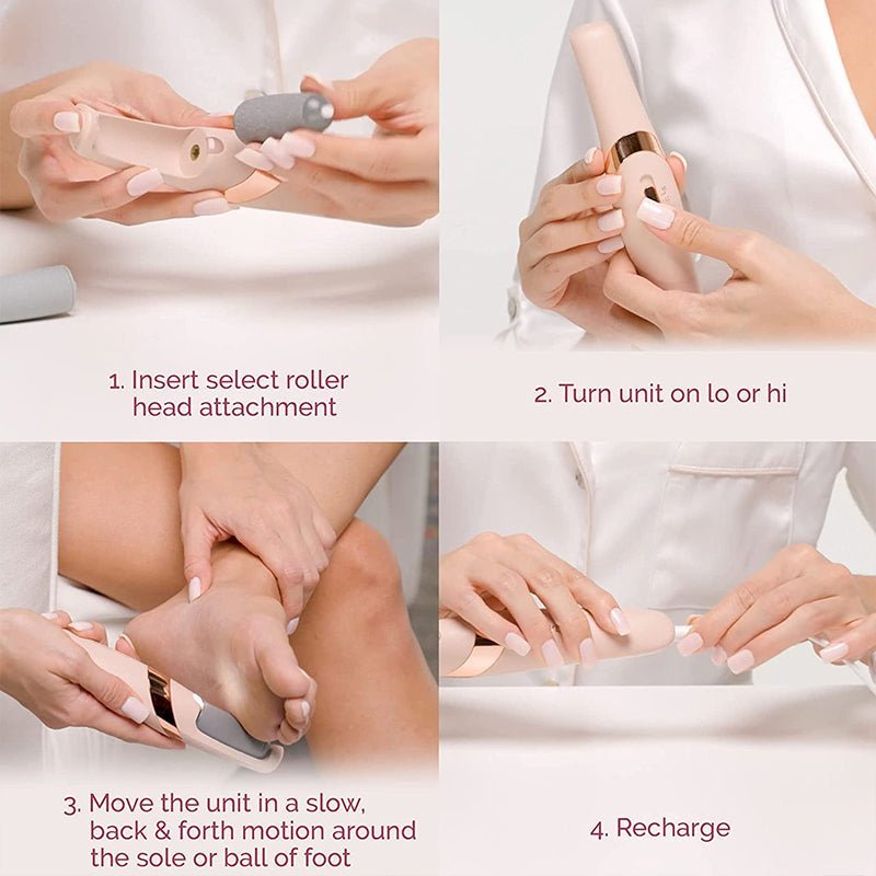 Electric Pedicure Foot File – Rechargeable Callus Remover for Smooth & Soft Feet