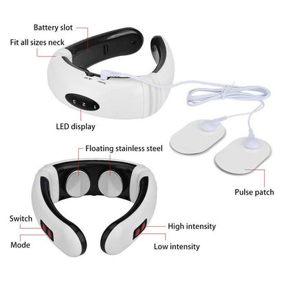 💆 Electric Neck Massager with Far Infrared Heat – Smart Pain Relief & Relaxation Tool