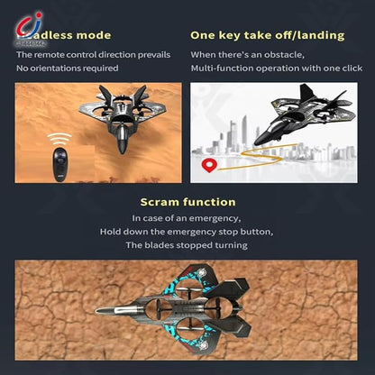 Fighter Super Remote Control Jet – 2.4GHz 4-Axis LED RC Aircraft for Kids