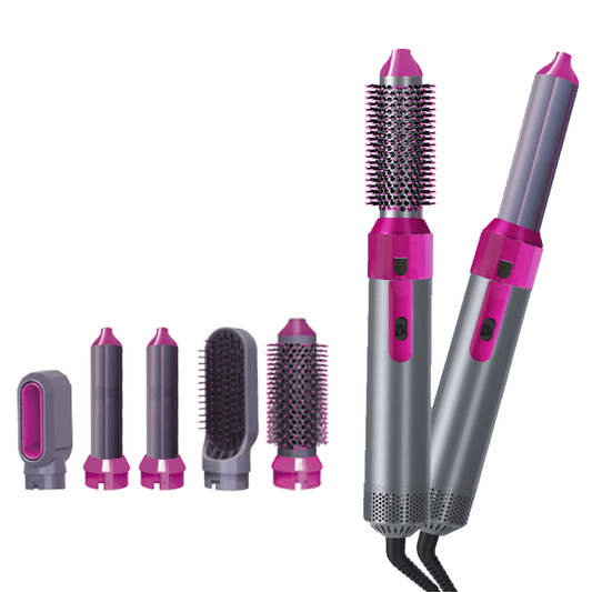 5-in-1 Hot Air Brush Styler – Ceramic Hair Dryer, Curler & Volumizer for Salon-Style Hair