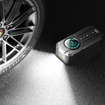 Portable Jump Starter with Air Pump – 150 PSI Wireless Tire Inflator & Emergency Power Bank