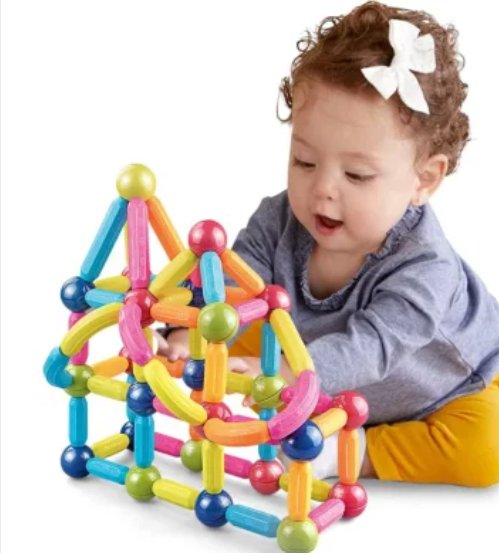 Magnetic Sticks DIY Building Set – Creative Educational STEM Toy for Kids