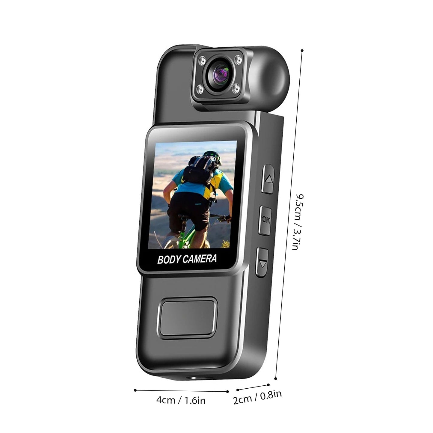 Portable Body Camera with Night Vision – FHD Wearable Mini Camera with Clip & Audio Recording