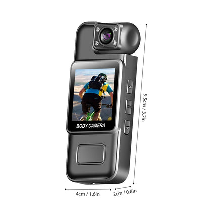 Portable Body Camera with Night Vision – FHD Wearable Mini Camera with Clip & Audio Recording