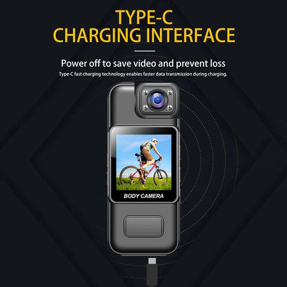 Portable Body Camera with Night Vision – FHD Wearable Mini Camera with Clip & Audio Recording