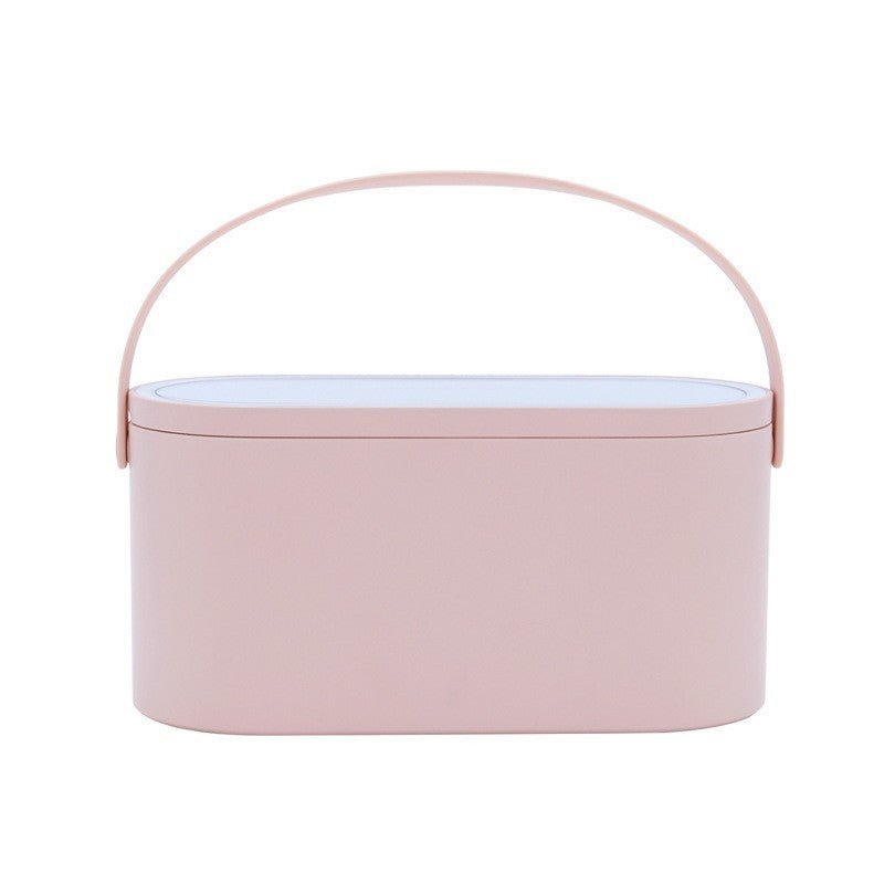 💄 Portable LED Light Storage Box Makeup Mirror – Smart Beauty Organizer