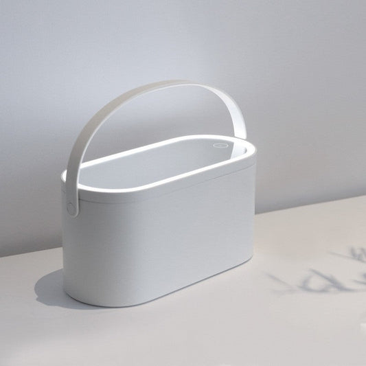 💄 Portable LED Light Storage Box Makeup Mirror – Smart Beauty Organizer