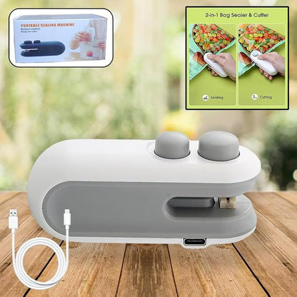 Portable Mini Bag Sealing Machine – USB Rechargeable Food Heat Sealer
