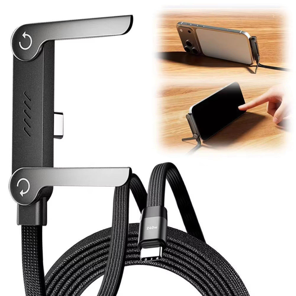 Fast Charging Foldable Phone Holder Cable