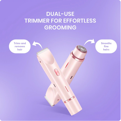 Double Head Electric Shaver for Women – Waterproof Wet & Dry Portable Hair Removal Trimmer