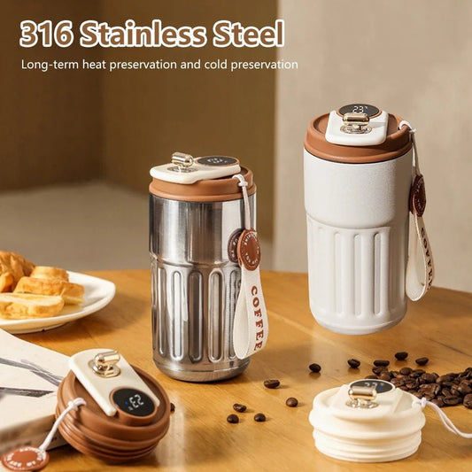🌡️ Smart Digital Thermal Bottle – LED Temperature Display Vacuum Flask (450ml)