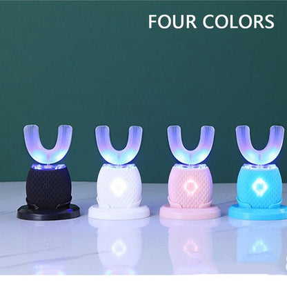 Smart Electric U-Shaped Toothbrush – 360° Automatic USB Rechargeable Sonic Cleaner