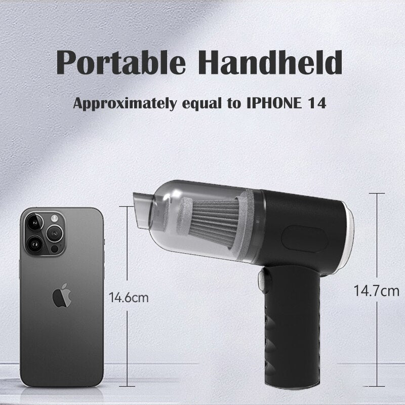 Smart Handheld Vacuum & Blower – Portable Multi-Surface Cleaner for Home & Car